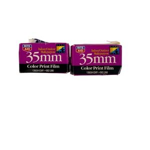 35mm Color Print Film ISO 200 24 Exposure NOS Lot of 2 Rite Aid Expired
